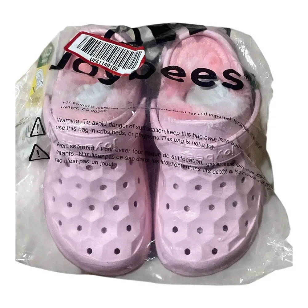 Joybees Kids Varsity Lined Clogs‎ - Pastel Pink Sz C13